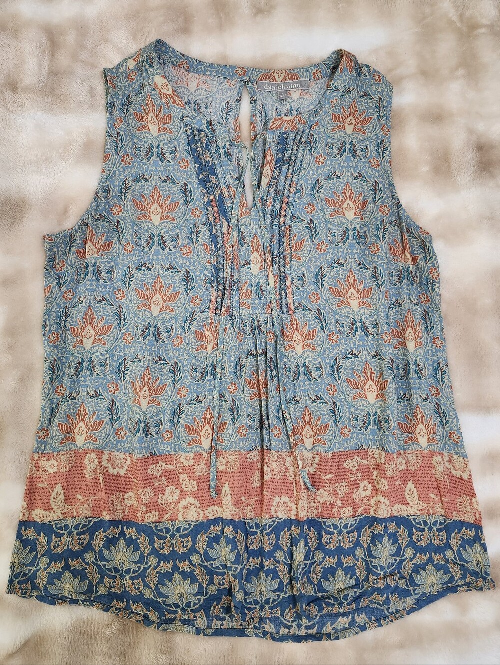 Colorful Fall Sleeveless Blouse Top